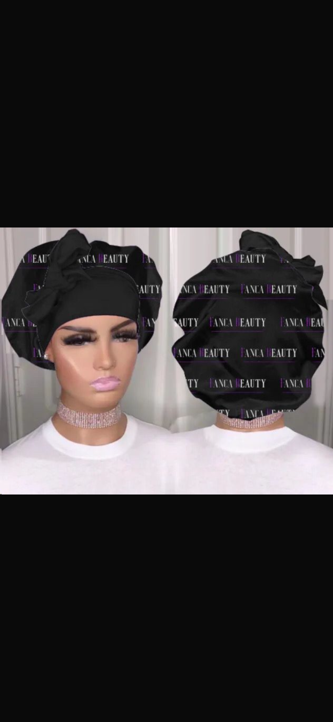 Satin Bonnet with Soft Adjustable Fiber Ties